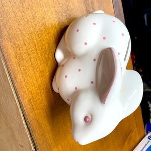 Tiffany pink bunny rabbit piggy bank